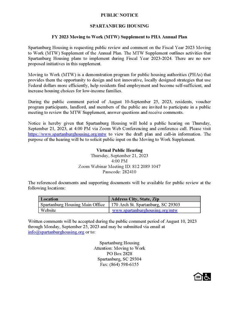 PUBLIC NOTICE  - MTW Supplement to the FY 2023-2024 Annual Plan August 2023.png