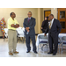 Mr. Byrd standing with Mr. Jackson and a gentleman in a yellow shirt and khakis